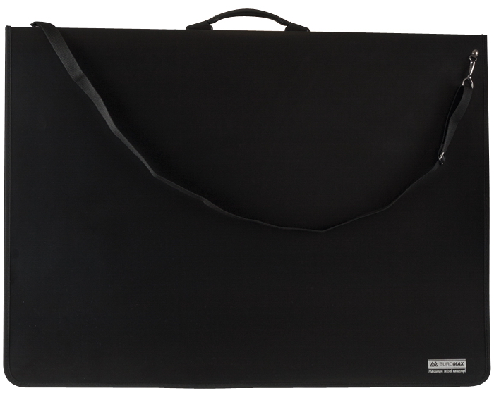 Портфель-тека А2 на 6 кілець. пластиковий, чорн. BuroMax - фото 1