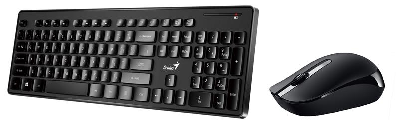 Комплект бездротовий клавіатура + миша Genius SlimStar 8006 WL Black Ukr, чорн. Genius - фото 1