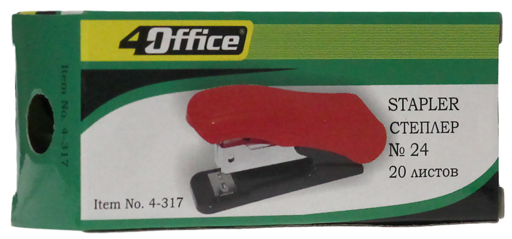 Степлер 24/6, 20арк., 44мм., асорті 4Office - фото 4