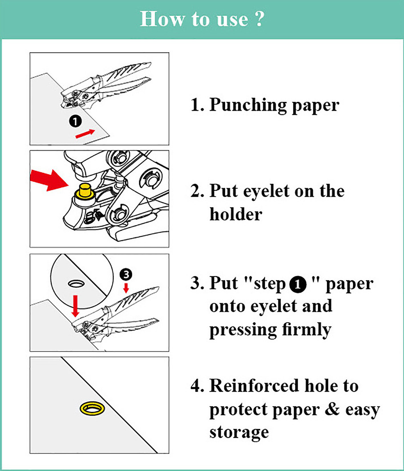 Встановлювач люверсів (заклепок) і діркопробивач на 30арк. (09718) KW-Trio - фото 2