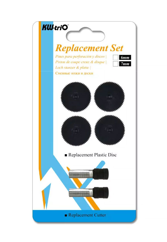 Набор сменных ножей и марзанов для дырокола KW-trio 09520 и 09540 (2 ножа и 4 марзана), (01300214) KW-Trio - фото 1