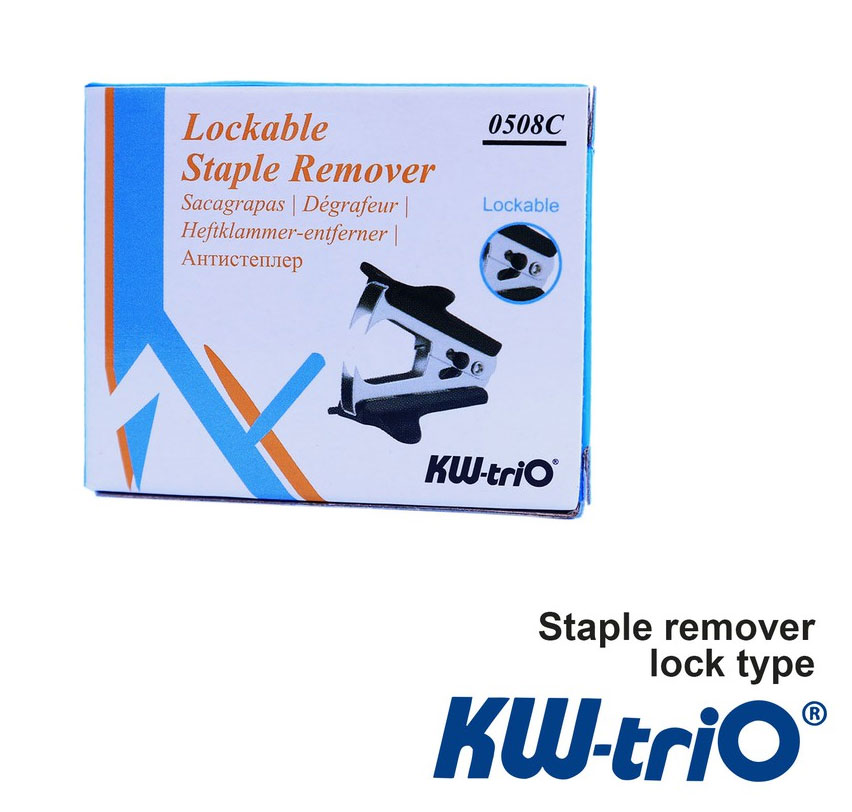 Антистеплер для удаления скоб размером 24/6, 26/6 с фиксатором (0508C), черн. KW-Trio - фото 3