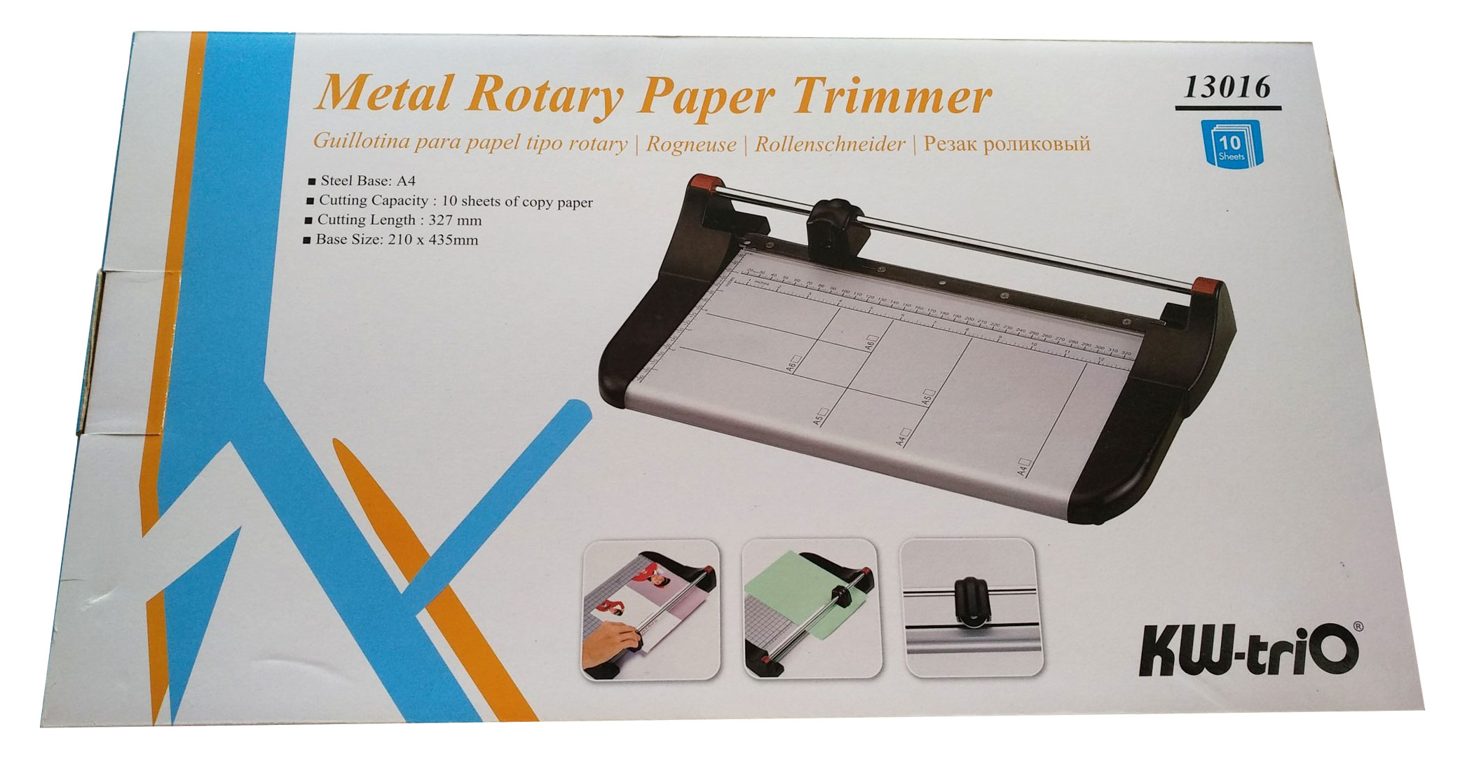 Різак роликовий до 10арк., довжина різу 330мм., метрична та дюймова розмітка, 245*435*65мм. (13016) KW-Trio - фото 3