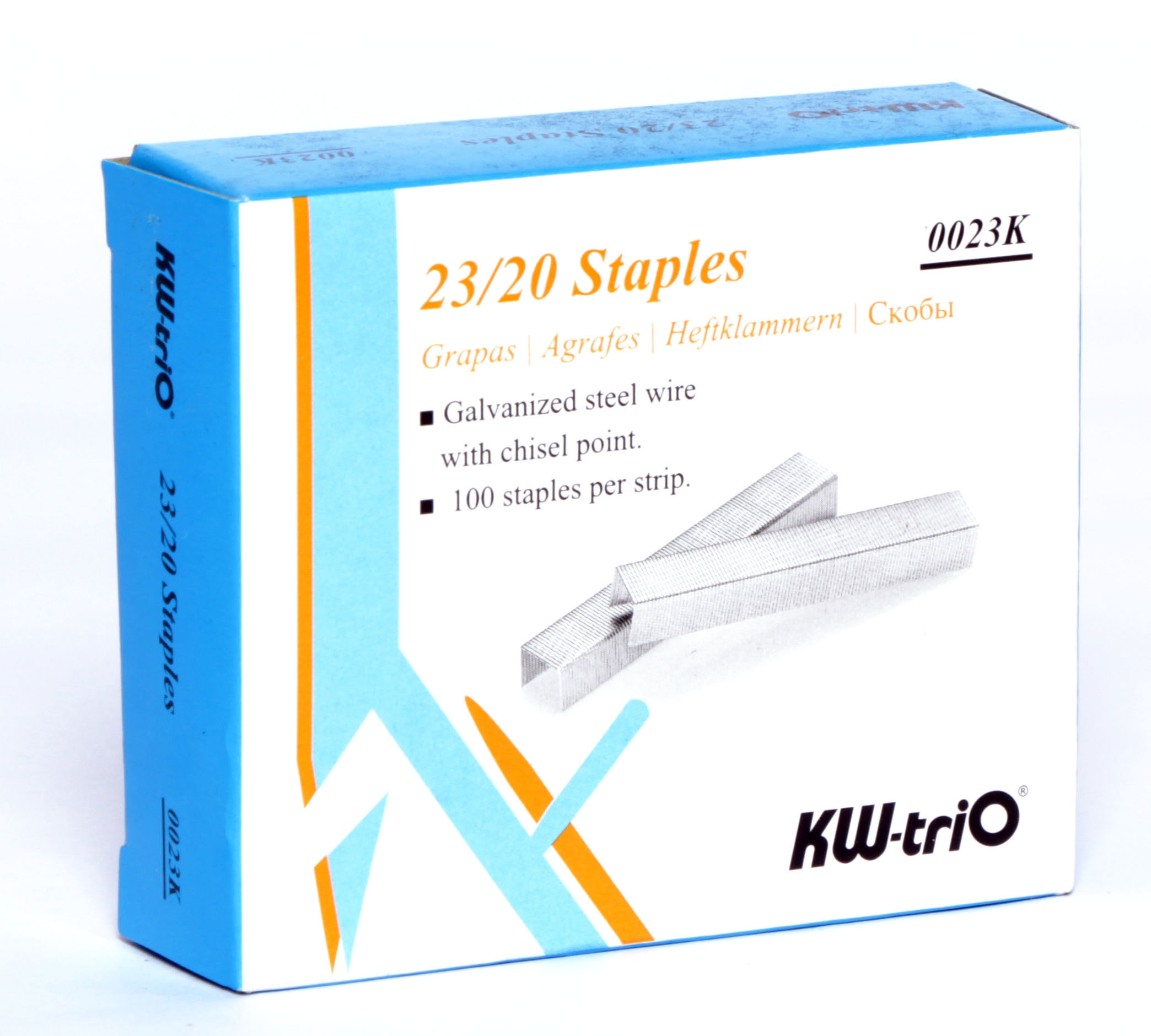 Скоба для степлеру 23/20, 1000шт/уп. до 170 аркушів (0023K) KW-Trio - фото 3