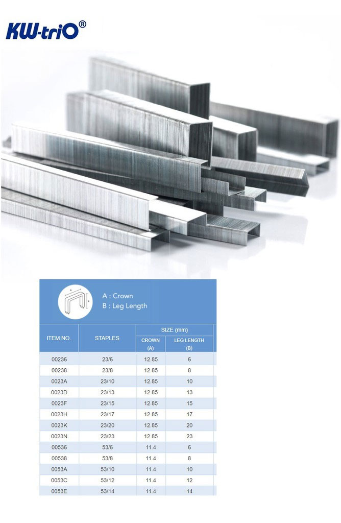 Скоба для степлеру 23/6, 1000шт/уп. до 30 аркушів (00236) KW-Trio - фото 2