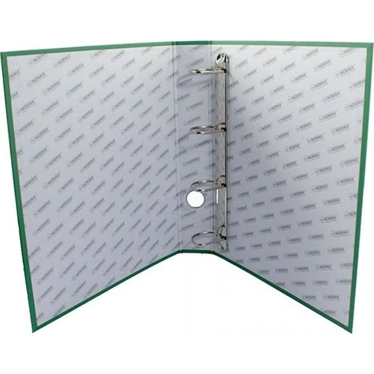 Папка А4, 50мм., 4кольца, картон PVC покрытие, зелен. NORMA - фото 4