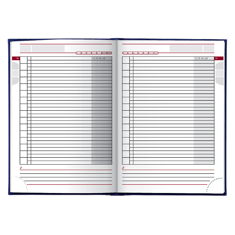 Ежедневник недатированный Агенда Wave, син. Brunnen - фото 3