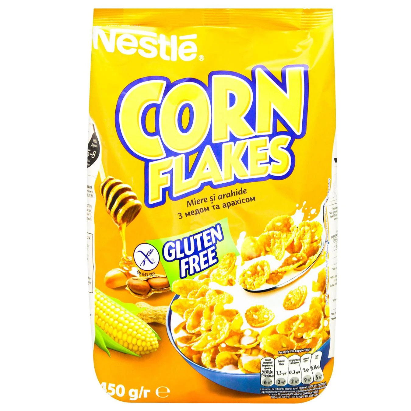 Готовий сніданок Corn Flakes Мед та Горіхи, 450г. Nestle - фото 1