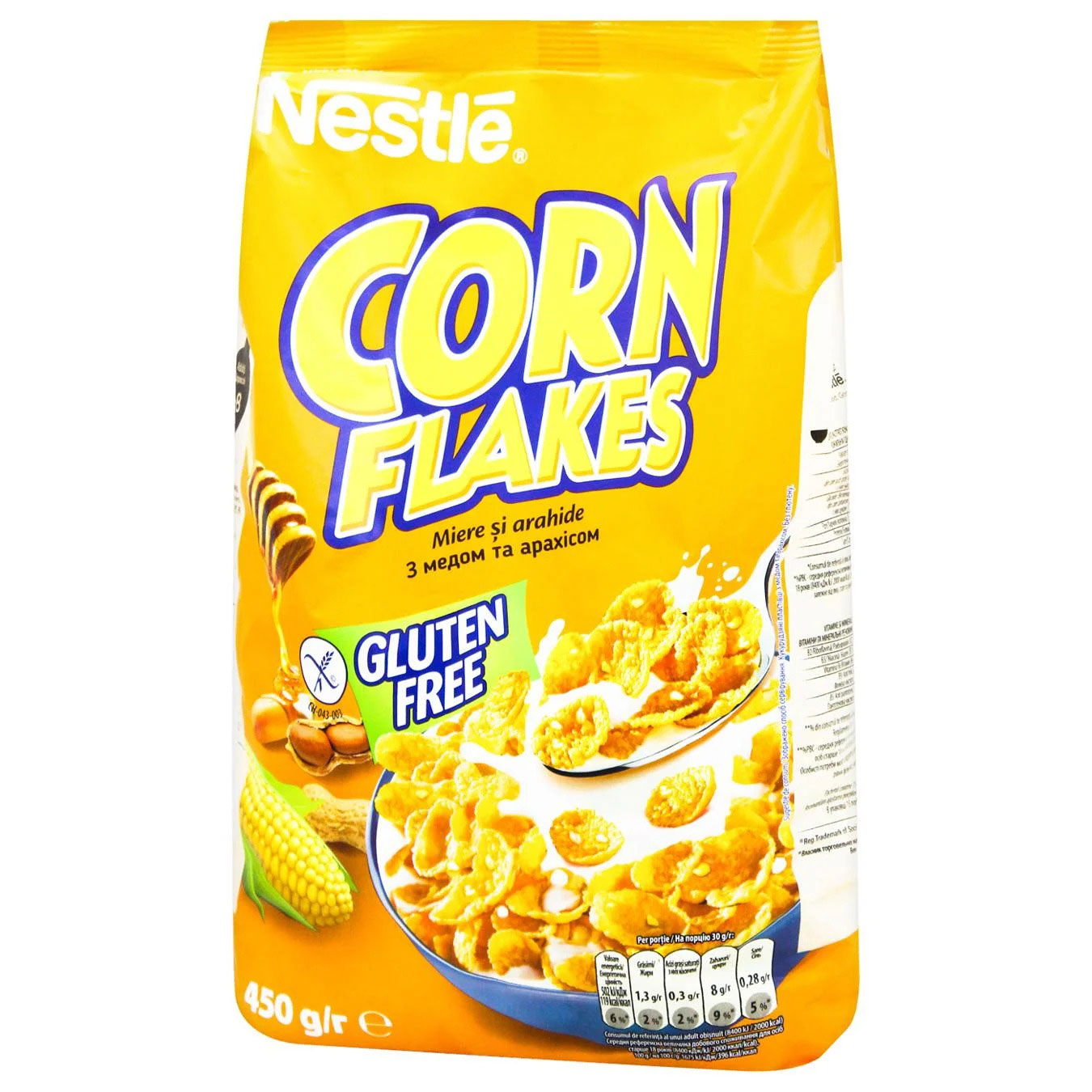 Готовий сніданок Corn Flakes Мед та Горіхи, 450г. Nestle - фото 2