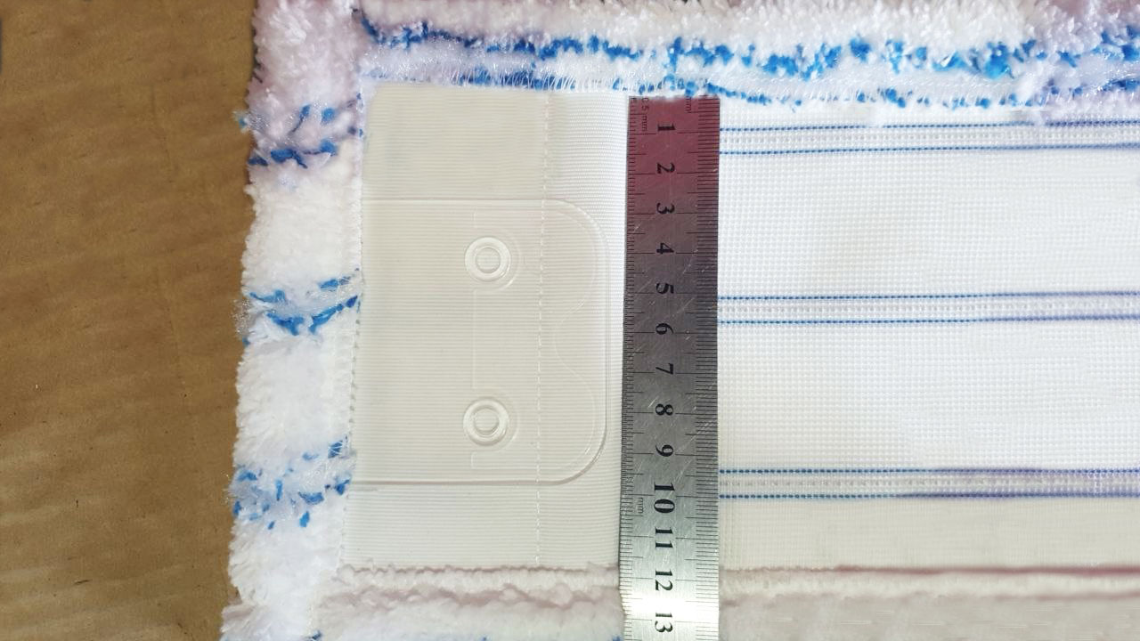 Насадка Моп плоская для швабры 40*12см., микрофибра с карманами и ушками, бел. Uctem - фото 3