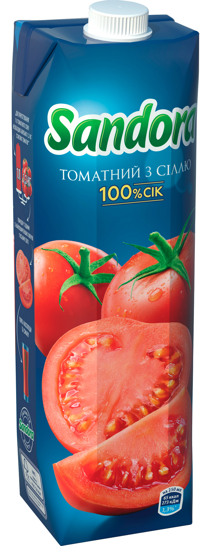 Сок 0,95л. Томатный Сандора - фото 1
