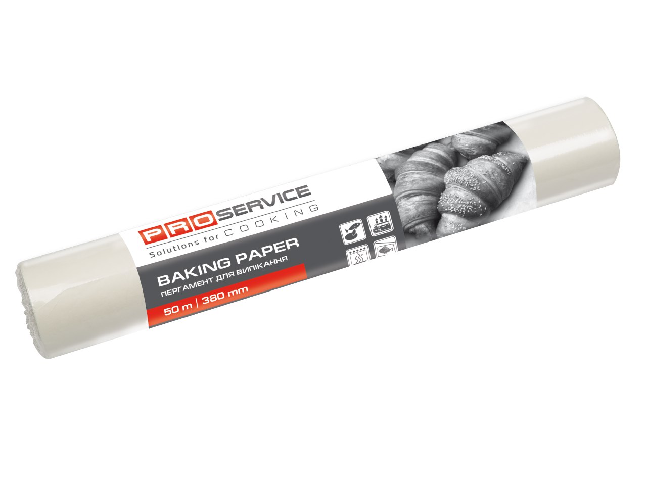 Пергамент для запікання (папір пергаментний) силіконізований, 38см. х50м., біл. PROservice — фото 1