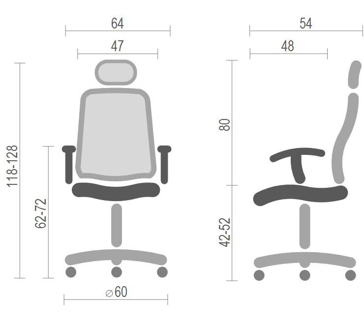 Кресло для персонала Кошеро CH ANF, черн. АКЛАС - фото 4