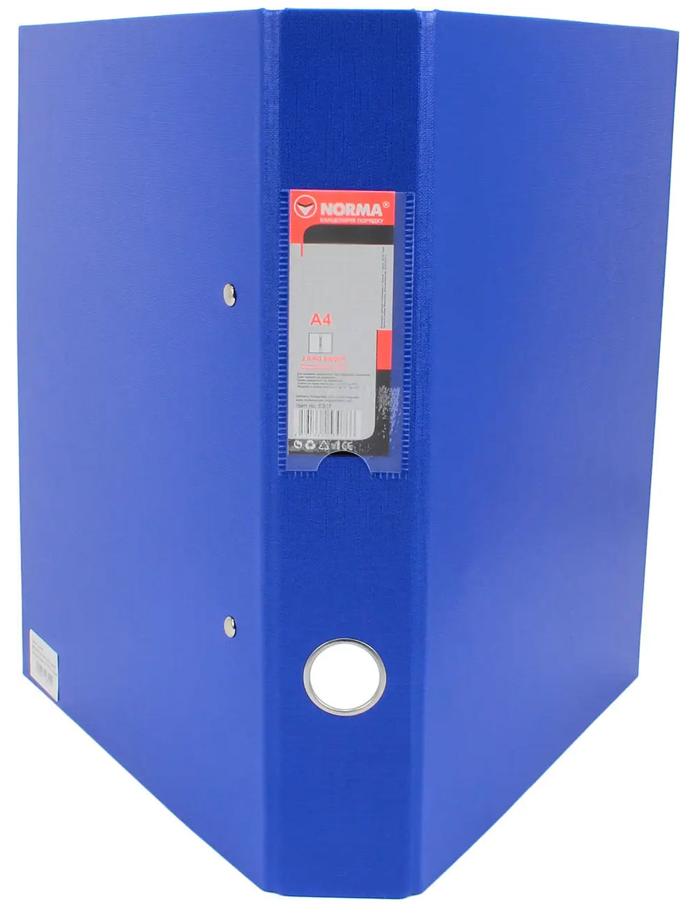 Папка А4, 50мм., 2кільця (PVC), син. NORMA - фото 3
