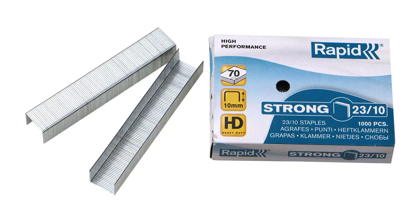 Скоби для степлера 23/10 Strong, 1000шт./уп. Rapid - фото 2