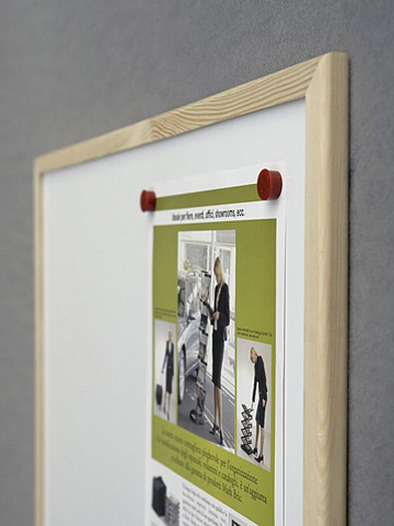 Доска белая магнитная сухостираемая (сосна) 30*40см., дерев. рамка, 2x3 - фото 2