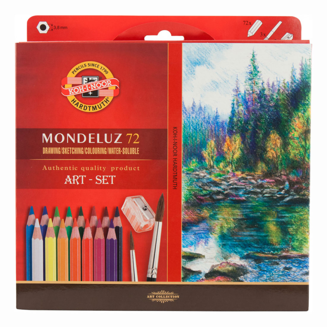 Олівці акварельні, 72кол. MONDELUZ 3714 Koh-i-noor - фото 3