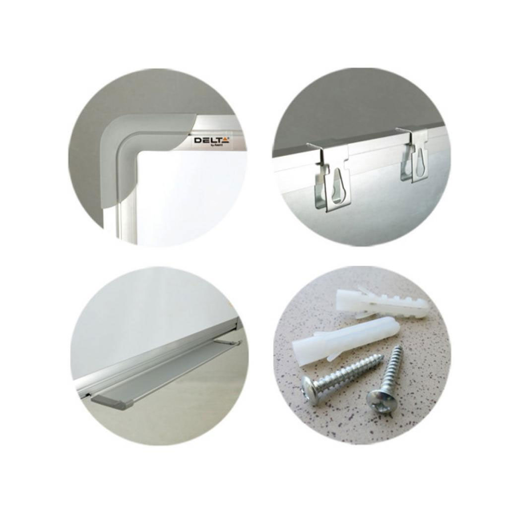 Дошка біла магнітна сухостиральна 60*90см., алюмінієва рамка Axent - фото 2