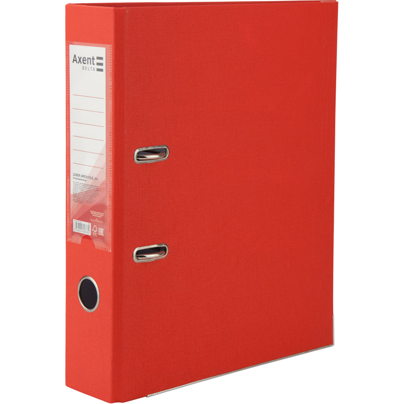 Регистратор 7,5см. А4 (PP) односторонний, красн. Axent Delta - фото 1