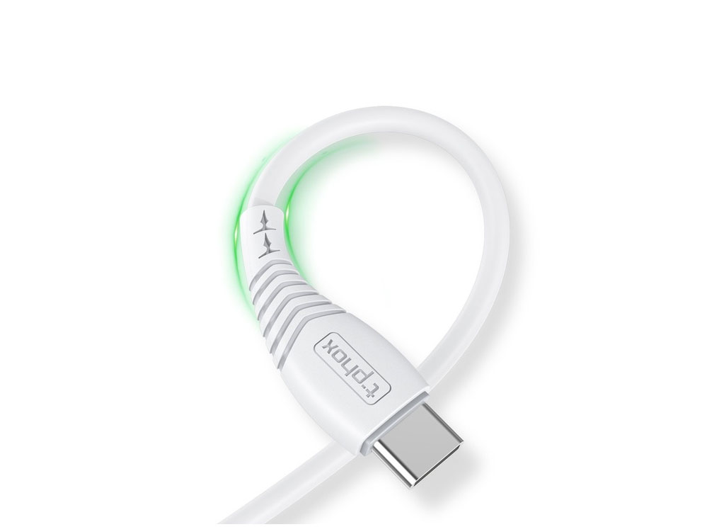 Кабель T-PHOX Nature T-C830, Type-C, 3A, 1,2м., біл. (6972165641180) T-PHOX - фото 1