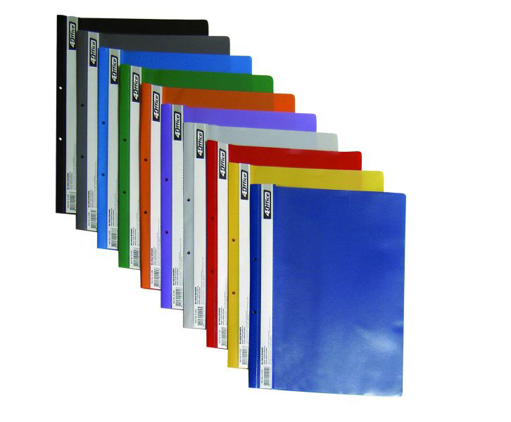 Швидкозшивач з, прозор. верхом, з перфорацій, асорт. 4Office - фото 1