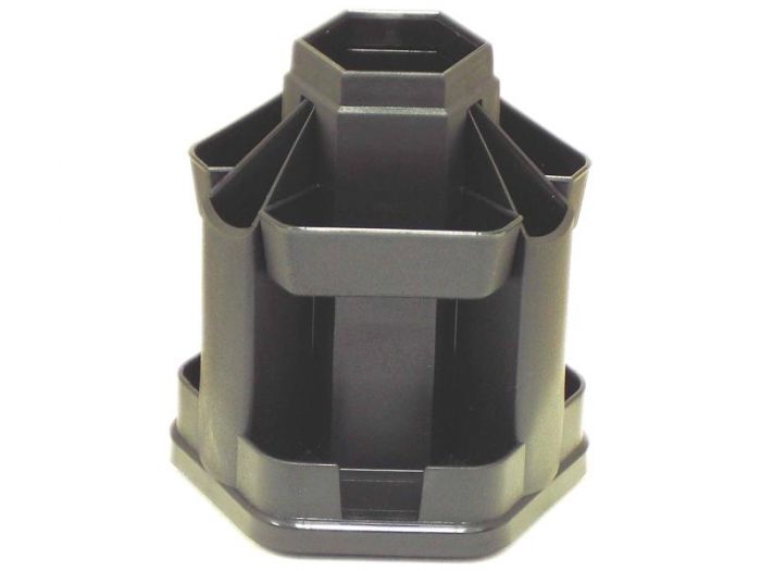 Підставка для ручок і канцтоварів обертова велика В61 (160*160 мм.), чорн. КіП - фото 1