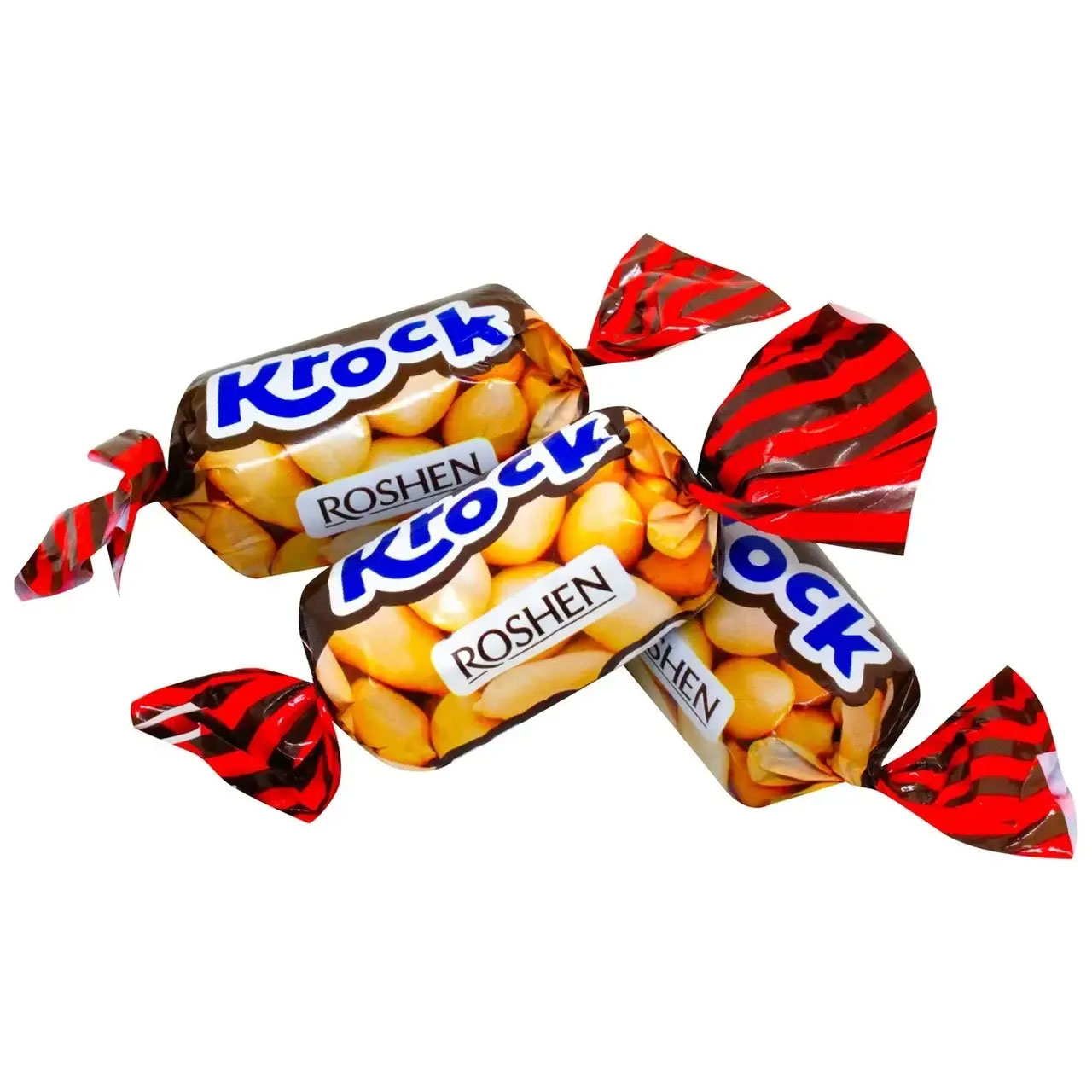 Цукерки шоколадні Krock з арахісово-карамельною пастою в какао-глазурі, 1кг. Roshen - фото 2