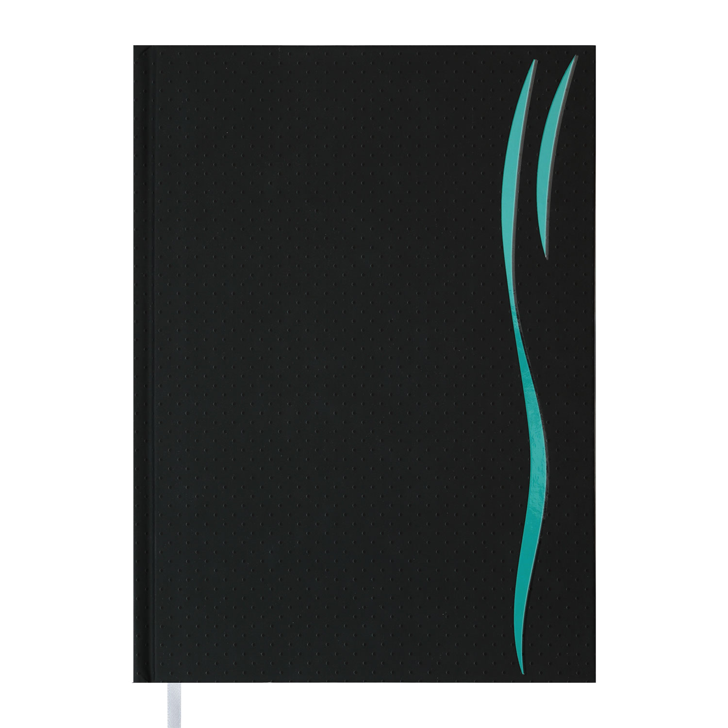 Щоденник недатований WAVE, А5, 288стор., ламінування soft touch, лінія, бірюз. BuroMax - фото 1