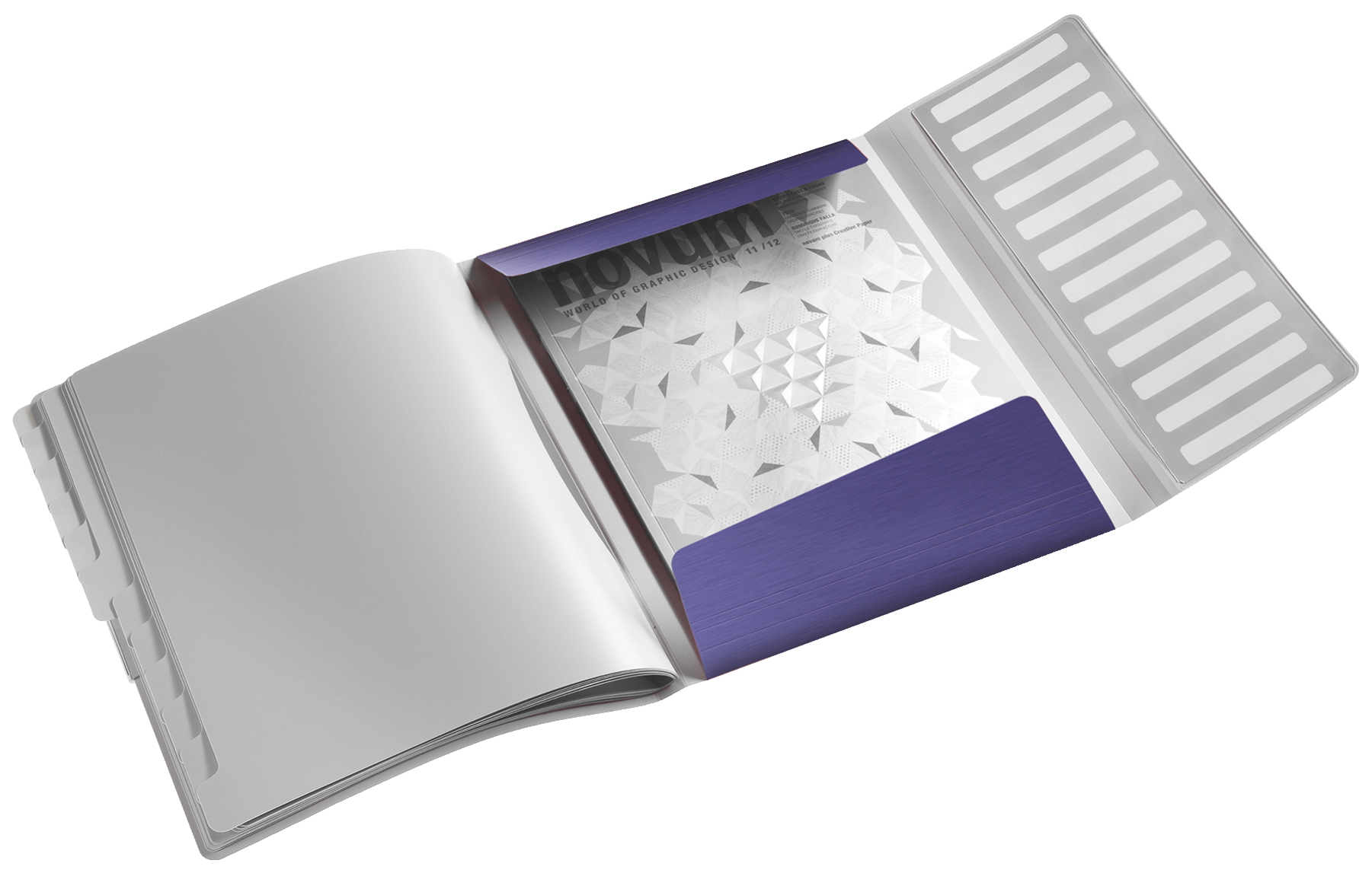 Папка картотека на 12 отделений Style А4, на резинках, с разделителями, титановый син. LEITZ - фото 3