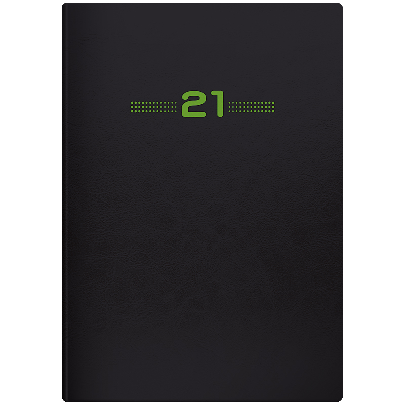 Ежедневник датированный Стандарт 2021 Flex Neo, черн. с салат. Brunnen - фото 1