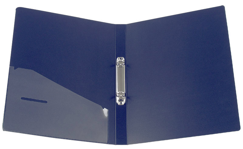 Папка А4, 25мм., 2кольца, пластик, внутренний карман, син. Axent - фото 1