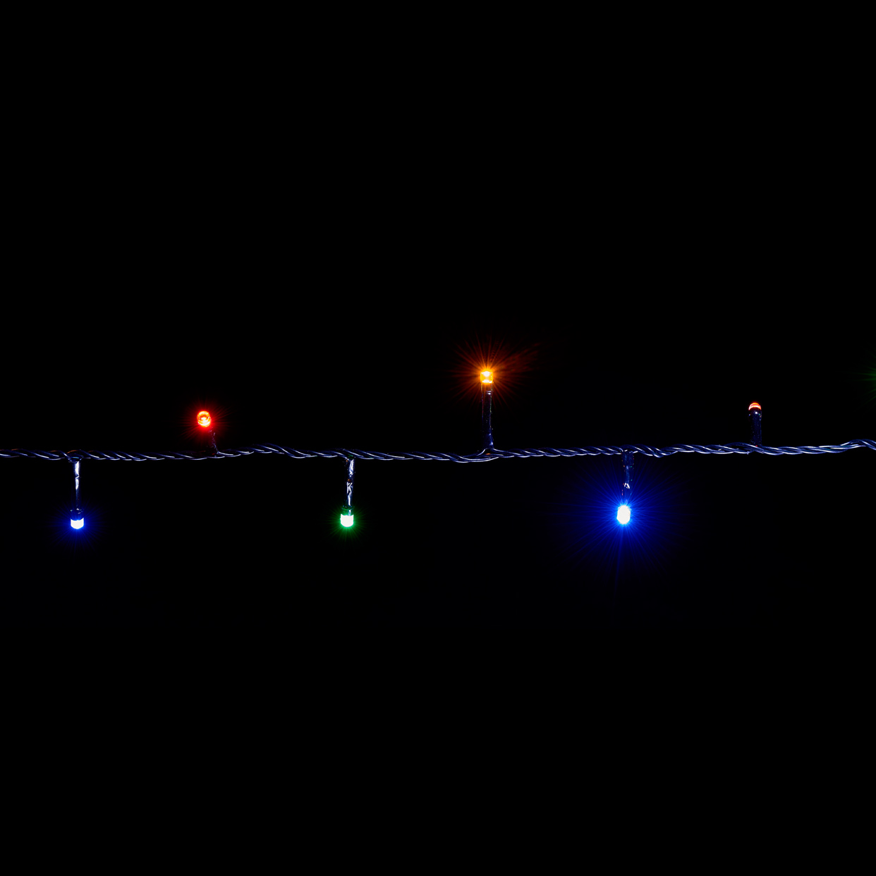 Гирлянда внутренняя DELUX STRING LED на 100 светодиодов, 5 метров, IP20, черн. провод,  разноцветная DeLux - фото 3