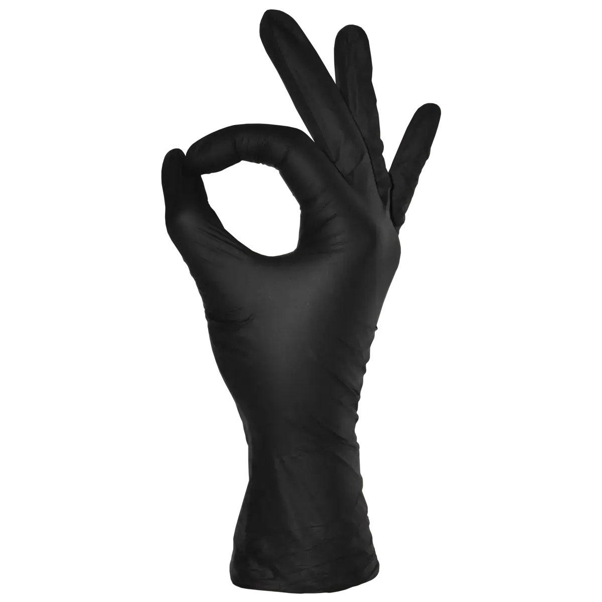 Рукавички нітрілові без пудри текстуровані, S, 100шт./уп., чорн. MediOk - фото 4