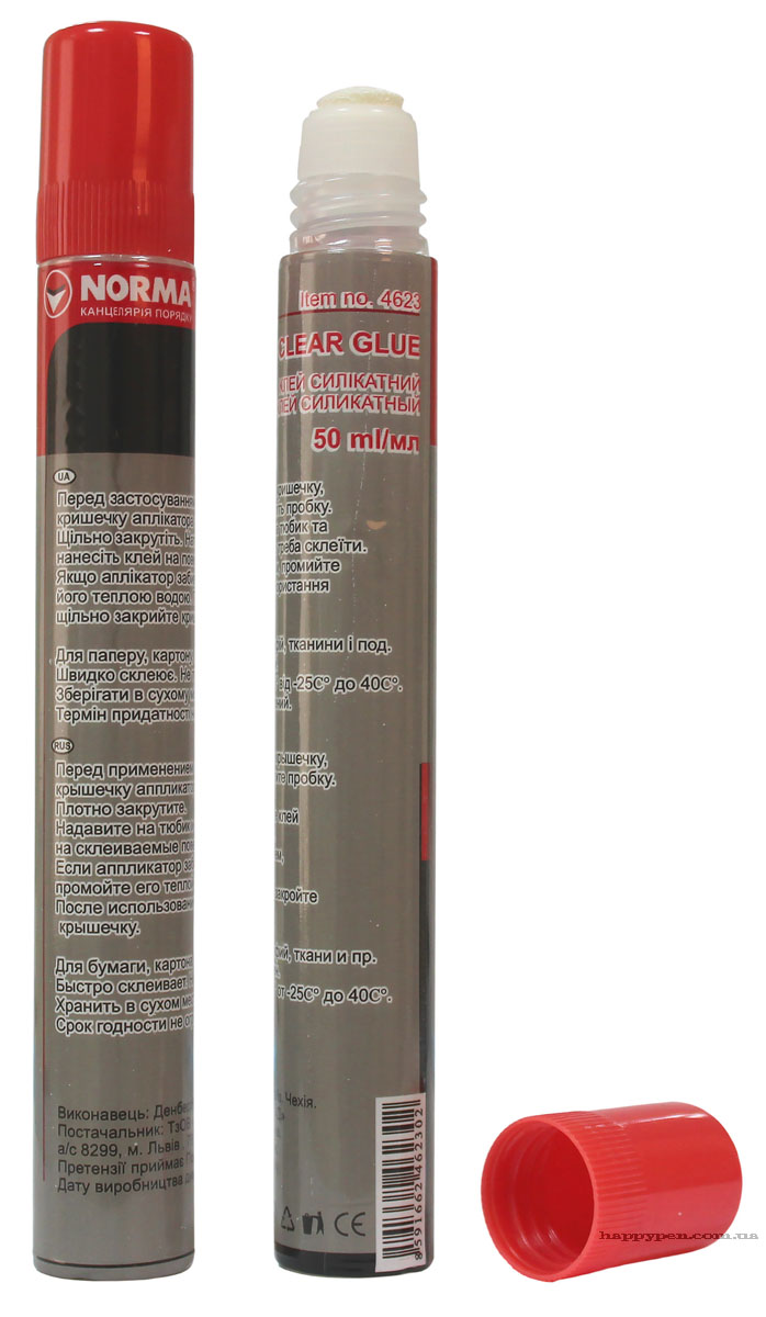 Клей силікатний, з губкою 50г., олівець NORMA - фото 2