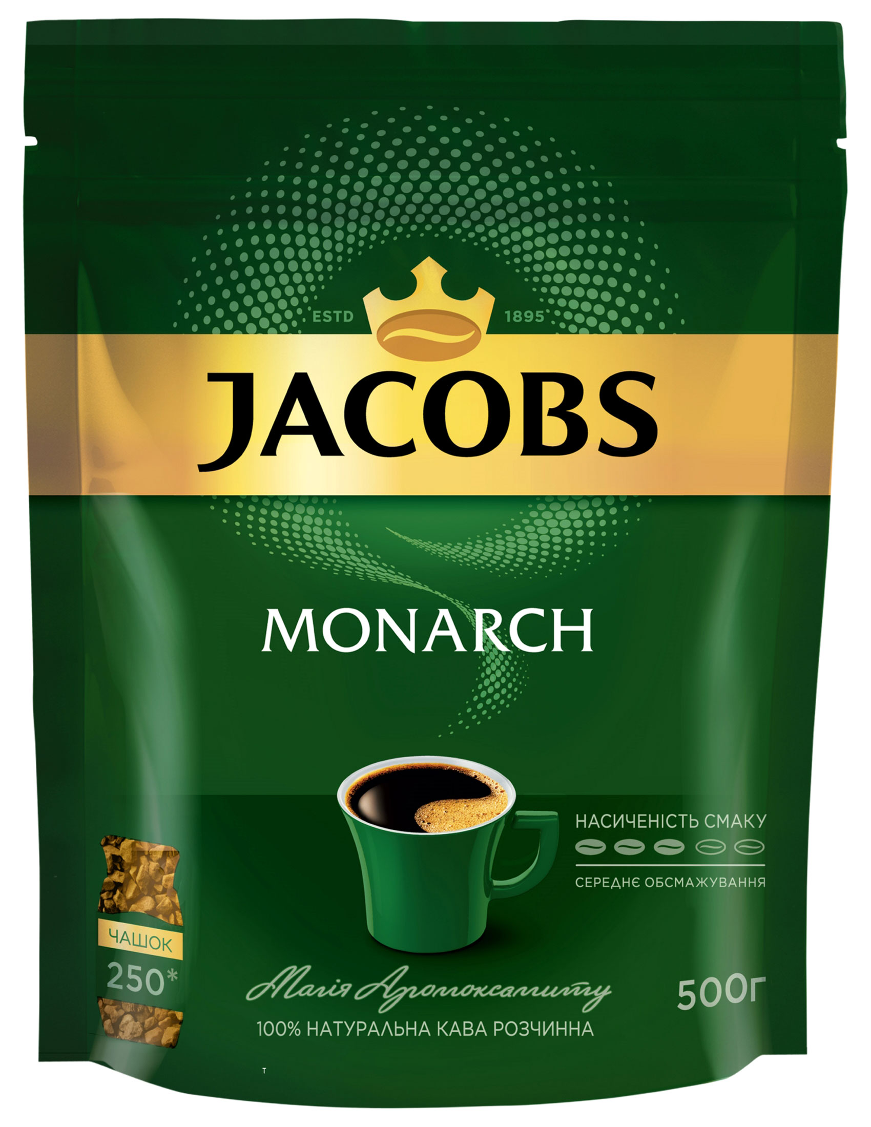 Купить Кофе растворимый Jacobs Monarch, 500г., в пакете Jacobs в ...