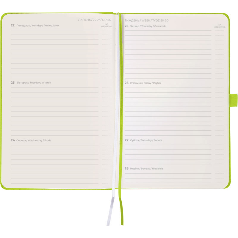 Щотижневик Partner Strong 2024, 125*195мм., лимонний Axent - фото 3
