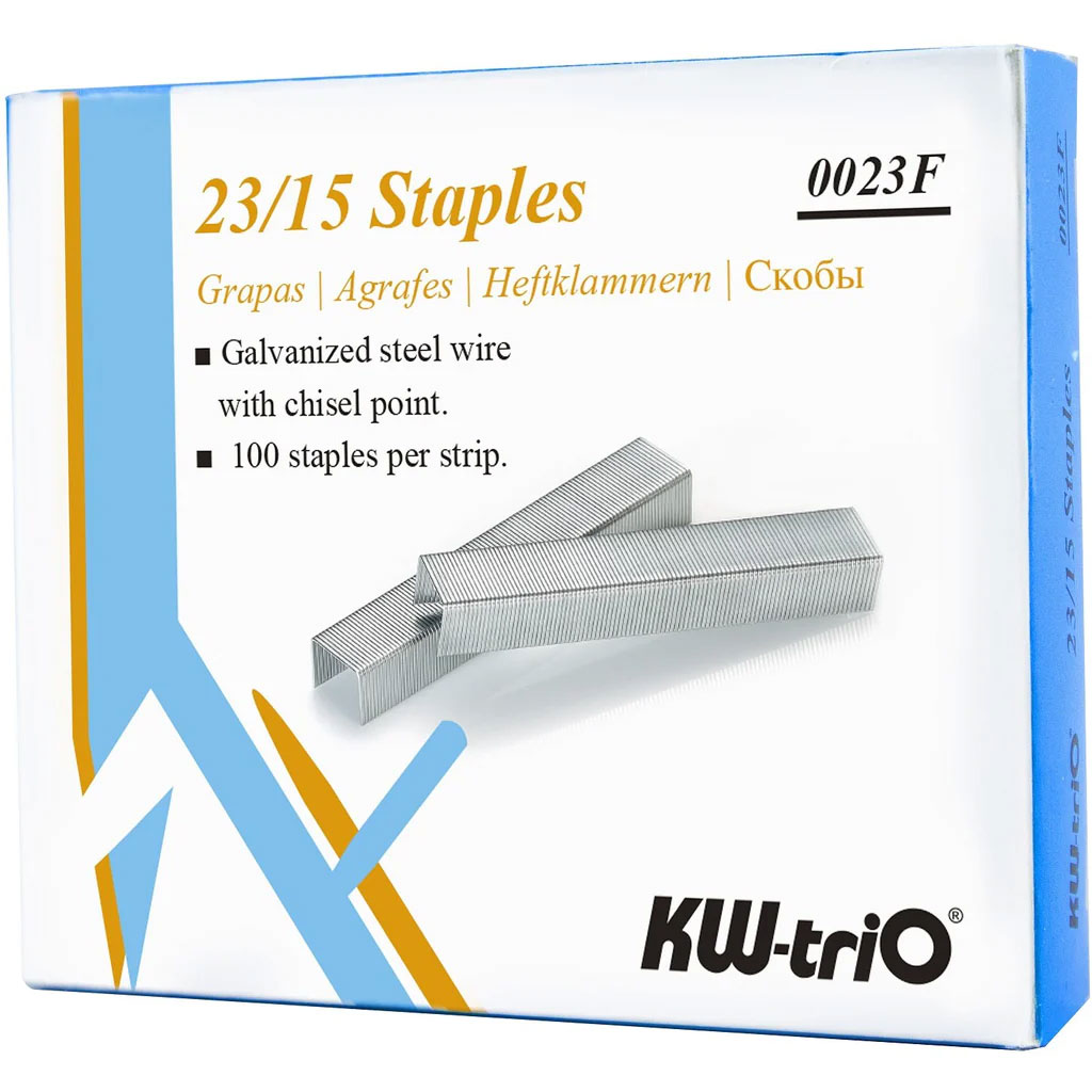 Скобы для степлера 23/15, 1000шт/уп., до 120 листов (0023F) KW-Trio - фото 3
