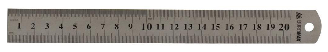 Линейка стальная, 20см BuroMax - фото 1