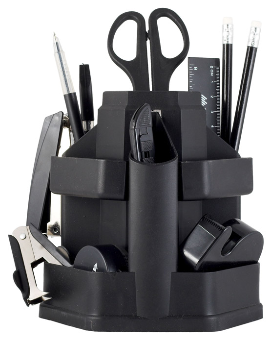 Набір настільний обертовий 16 предметів, чорн. BuroMax - фото 1