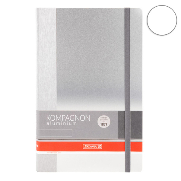 Книга записная А5 Компаньйон, Aluminium, серебр. Brunnen - фото 1