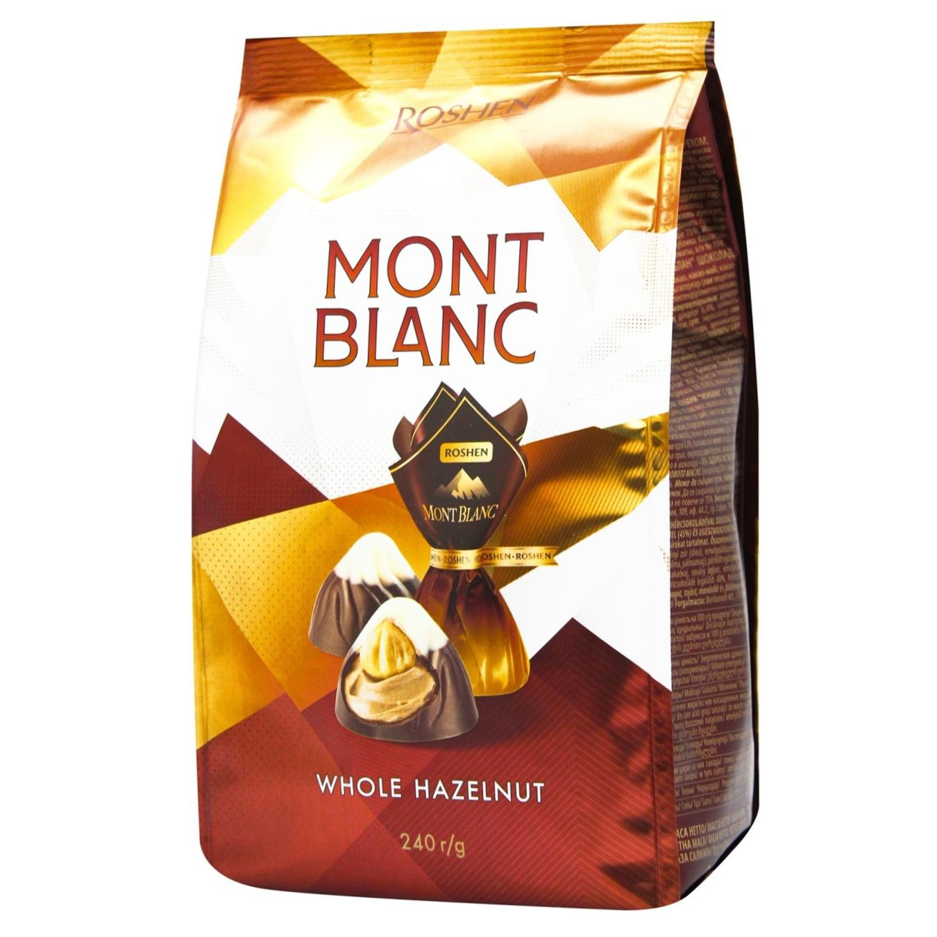 Цукерки Монблан з цільним лісовим горіхом, 240г. Roshen - фото 1