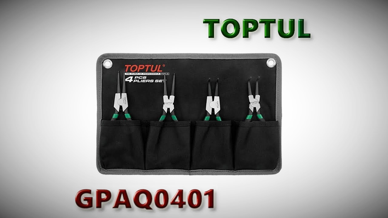 Набор съёмников стопорных колец, 4шт., в чехле TOPTUL - фото 3