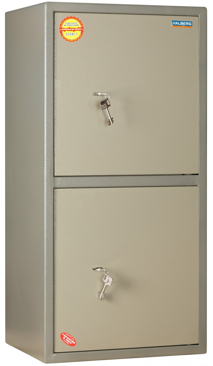 Сейф офисный (900*440*355мм.) два ключевых замка, 2 полки, 2 секции, ASM-90/2, коричн. Valberg - фото 5
