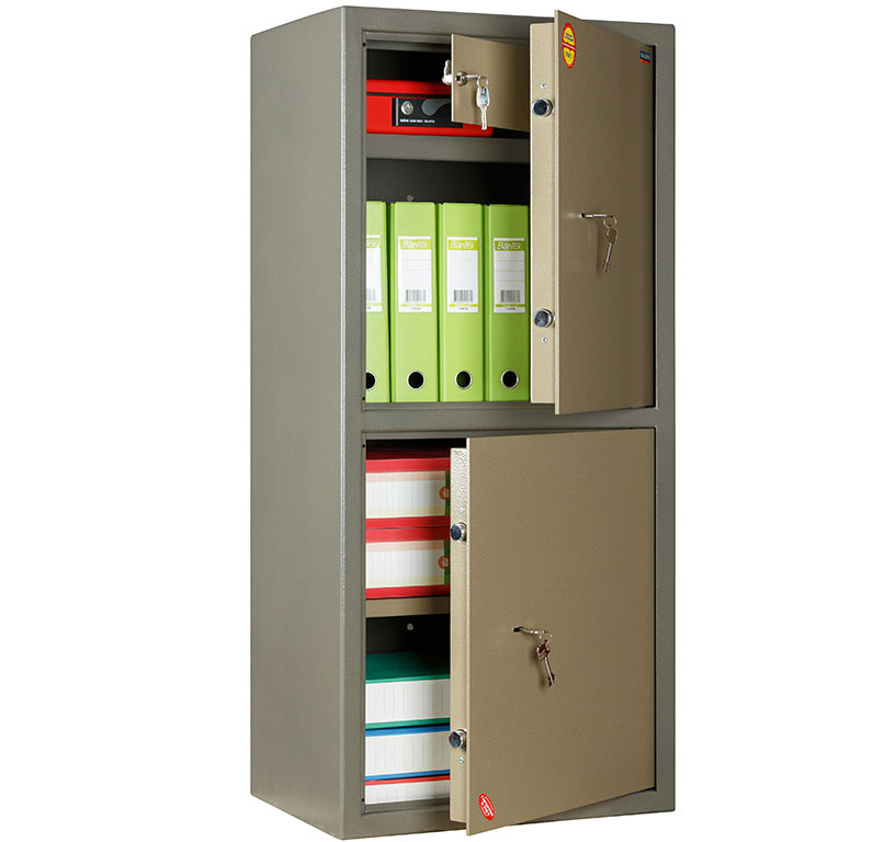 Сейф офисный (1200*550*390мм.) два ключевых замка, 2 секции, кас/ячейка, ASM-120T/2, коричн. Valberg - фото 5