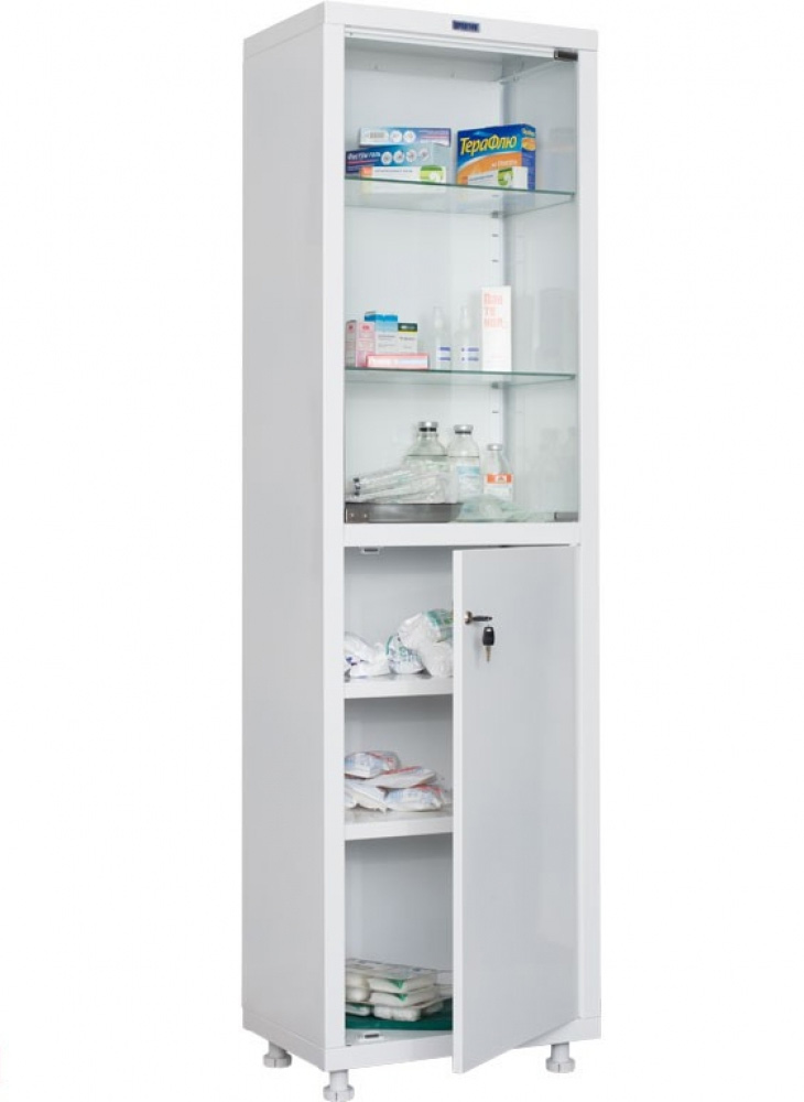 Шкаф медицинский HILFE MD 2 двери, 4 полки (1655/1716*570*320) метал., замок, бел. Hilfe - фото 4