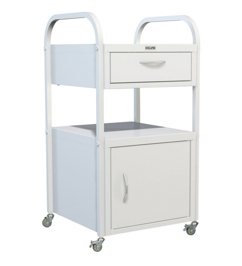 Тумба медицинская, подкатная МД ТП 1 ящик (860*450*466) металл, бел. Hilfe - фото 3