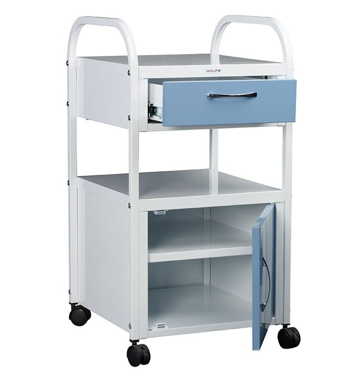 Тумба медицинская, подкатная МД ТП 1 ящик (860*450*466) металл, бел. Hilfe - фото 4