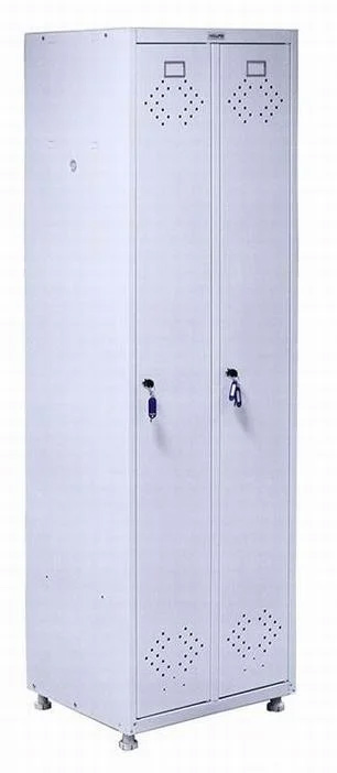 Шкаф медицинский для одежды MD, 2 двери, 2 полки (1830/1900*575*500) метал, бел. Практик - фото 2