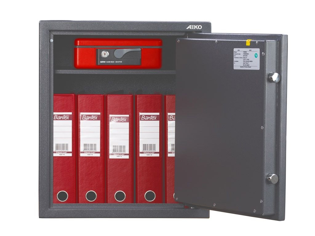 Сейф офисный (500*435*381мм.) электронный кодовый замок, 1 полка TSN.50-EL, серый AIKO - фото 3