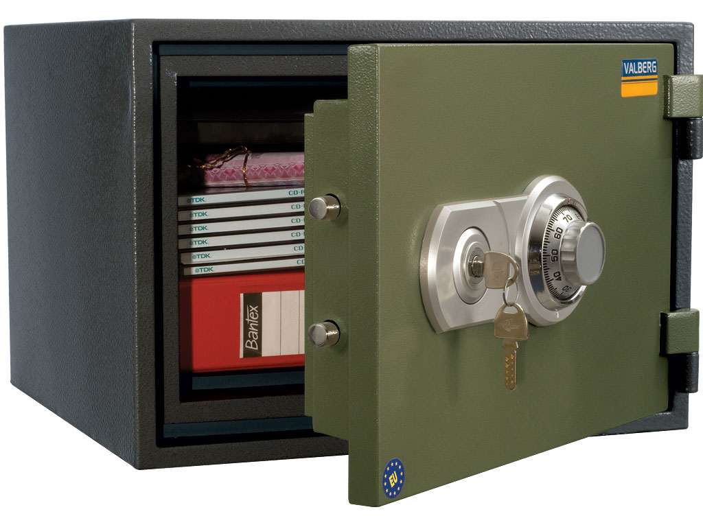Сейф вогнетривкий (320*420*352), ключовий замок+код.механ.замок. FRS-32 CH Valberg - фото 1